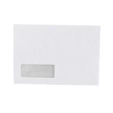 Boríték LC/5 öntapadó bélésnyomott bal ablakos 35x90mm 162x229mm B20A20 Bluering® fehér