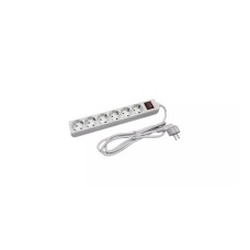 Elosztó hat csatlakozós, kapcsolós 1,5m kábellel asztali 16A max. 3500W