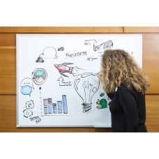 Fehértábla mágneses alukeretes, zománcozott 90x120cm, ValueLine  SC3203 Franken