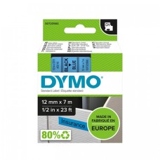 Feliratozógép szalag kompatibilis Dymo D1 S0720560/45016 12mmx7m fekete/kék ECO