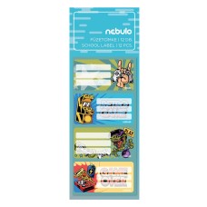 Füzetcímke 12db-os, Gamer, vegyes minták, Nebulo