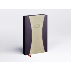 Határidőnapló Prémium A B/5, heti krémszínű lapokkal drapp Realsystem 2026.