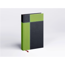 Határidőnapló Prémium M A/5, napi krémszínű lapokkal zöld Realsystem 2026.