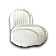 Hidegtál 5 személyes  (43 x 28 cm) komposztálható cukornád 50 db/csomag fehér