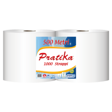 Ipari törlő 2 rétegű tekercses átmérő: 29 cm 1000 lap/tek 2 tekercs/karton Paperdi Pratika 1000_BI8S1000