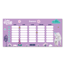 Órarend egylapos lányos, Ars Una UNICORN 25db/csomag