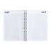 Spirálozott jegyzetfüzet, 80lapos, A5, kockás NIF logós