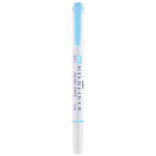 Szövegkiemelő 1,0/3,5 mm, kétvégű, Zebra Mildliner Fluorescent, kék