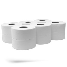Toalettpapír 2 rétegű közületi átmérő: 27 cm 100 % cellulóz 360 m/tekercs 6 tekercs/csomag N2C360_hófehér_CUP