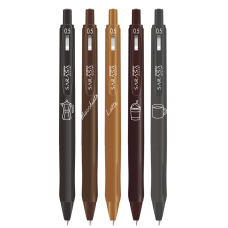 Zseléstoll készlet 0,5 mm Zebra Sarasa Study with Coffee, 5 különböző szín