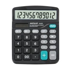 Számológép asztali 12 számjegy nagy, döntött kijelző Antilop A-837