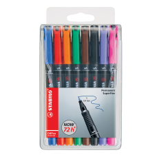 Alkoholos marker készlet 0,4mm, STABILO OHPen S, 8 klf. szín