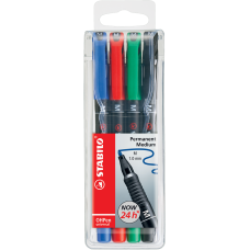 Alkoholos marker készlet 1mm, STABILO OHPen M, 4 klf. szín