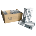 Archiváló konténer karton doboz fedeles 54x36x25cm, felfelé nyíló tetővel Fornax