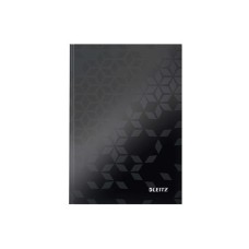 Beírókönyv A5, vonalas, 80 lap, keményfedeles, LEITZ  Wow fekete