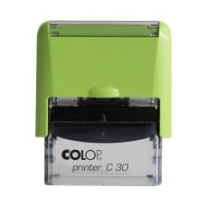 Bélyegző C30 Colop zöld átlátszó ház/kék párna