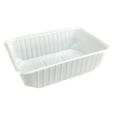 Elviteles doboz alj, szögletes 750 ml PP 50 db/csomag, fehér