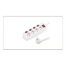 Elosztó négy csatlakozós 1,5m kábellel 4+1 kapcsolós asztali 16A max.