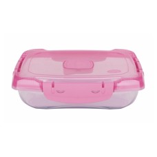 Ételtároló doboz 0,7 literes csatos és szelepes mikrós-fagyasztós_lányos színek