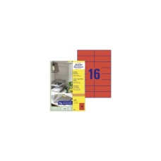 Etikett címke, 105x37mm, univerzális, 16 címke/lap Avery, piros Etikett címke, 105x37mm, univerzális, 16 címke/lap Avery, piros