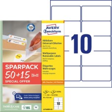 Etikett címke, 96x50,8mm, 25lap 10 címke/lap visszaszedhető Avery Etikett címke, 96x50,8mm, 25lap 10 címke/lap visszaszedhető Avery