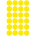 Etikett címke, o18mm, jelölésre, 24 címke/ív, 4 ív/doboz, Avery sárga