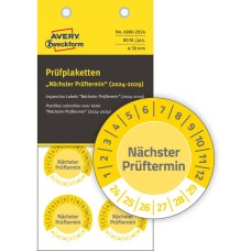Etikett címke, o30mm, eltávolíthatatlan 8 címke/ív, 10 ív/doboz, Avery sárga Etikett címke, o30mm, eltávolíthatatlan 8 címke/ív, 10 ív/doboz, Avery sárga
