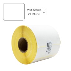 Etikett címke thermo, 100x100mm, tekercses, 600 címke/tekercs fehér Etikett címke thermo, 100x100mm, tekercses, 600 címke/tekercs fehér