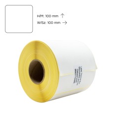 Etikett címke thermo, 100x100mm, tekercses, 600 címke/tekercs fehér Etikett címke thermo, 100x100mm, tekercses, 600 címke/tekercs fehér