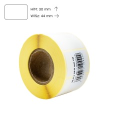 Etikett címke thermo, 30x44mm, tekercses, 1000 címke/tekercs fehér Etikett címke thermo, 30x44mm, tekercses, 1000 címke/tekercs fehér