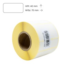 Etikett címke thermo, 40x70mm, tekercses, 1000 címke/tekercs fehér Etikett címke thermo, 40x70mm, tekercses, 1000 címke/tekercs fehér
