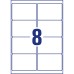 Etikett címke, 99,1 x67,7mm, ultra ellenálló 8 címke/ív, 10 ív/doboz, Avery fehér