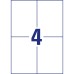 Etikett címke, 105 x148mm, univerzális, 4 címke/ív, 100 ív/doboz, Avery fehér Etikett címke, 105 x148mm, univerzális, 4 címke/ív, 100 ív/doboz, Avery fehér