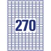 Etikett címke, 17,8 x10mm, univerzális visszaszedhető, 270 címke/ív, 25 ív/doboz, Avery fehér Etikett címke, 17,8 x10mm, univerzális visszaszedhető, 270 címke/ív, 25 ív/doboz, Avery fehér