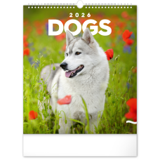 Falinaptár képes  300x340mm Dogs Realsystem 2026.