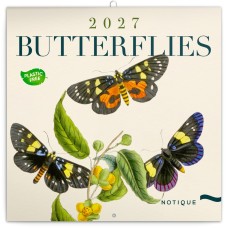 Falinaptár képes lemeznaptár 300x300mm, Butterflies Realsystem 2027. Falinaptár képes lemeznaptár 300x300mm, Butterflies Realsystem 2027.