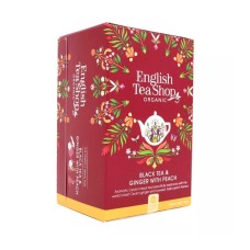 Fekete tea 20x2 g English Tea Shop 20, bio gyömbér, barack Fekete tea 20x2 g English Tea Shop 20, bio gyömbér, barack