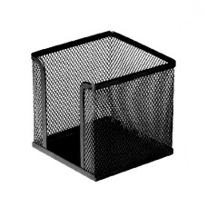 Fémhálós kockatömbtartó 10x10x8cm, Bluering® fekete Fémhálós kockatömbtartó 10x10x8cm, Bluering® fekete