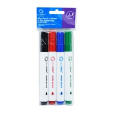 Flipchart marker készlet, rostirón vizes kerek végű 3mm, Bluering®, 4 klf. szín Flipchart marker készlet, rostirón vizes kerek végű 3mm, Bluering®, 4 klf. szín
