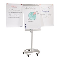 Flipchart tábla mobil 68x105cm, mágneses, 2 db segédkarral, 5 görgős Premium line  F2400/N Franken