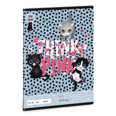 Füzet iskolai A5, 32lap, sima 20-32 Ars Una THINK-PINK (5285) 23 10db/csomag