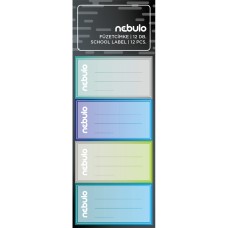 Füzetcímke 12db-os, Monokróm , vegyes minták, Nebulo Füzetcímke 12db-os, Monokróm , vegyes minták, Nebulo
