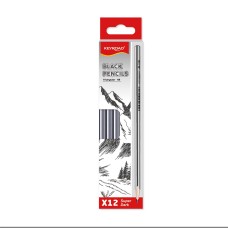 Grafitceruza HB, háromszögletű 12 db/bliszter Keyroad Black Grafitceruza HB, háromszögletű 12 db/bliszter Keyroad Black