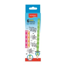 Grafitceruza HB, háromszögletű 6 db/bliszter Keyroad Jumbo vegyes színek Grafitceruza HB, háromszögletű 6 db/bliszter Keyroad Jumbo vegyes színek