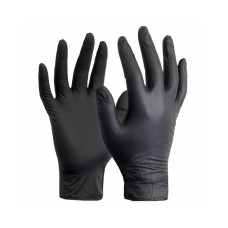 Gumikesztyű nitril púdermentes S 100 db/doboz GMT Super Gloves fekete