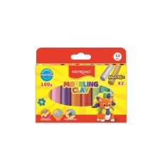 Gyurmakészlet 180 g 12 db/bliszter Keyroad vegyes színek Gyurmakészlet 180 g 12 db/bliszter Keyroad vegyes színek