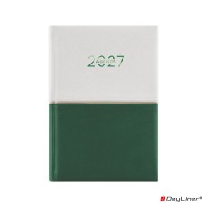 Határidőnapló Contrast A5 napi, fehér lapokkal fehér-zöld Dayliner 2027. Határidőnapló Contrast A5 napi, fehér lapokkal fehér-zöld Dayliner 2027.