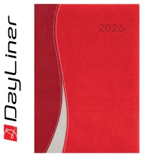 Határidőnapló Dubai A5 napi, fehér lapokkal piros-piros Dayliner 2026.