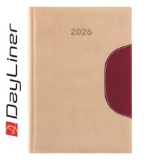 Határidőnapló Memphis B5 heti, fehér lapokkal bézs-padlizsán Dayliner 2026.