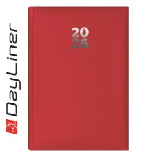 Határidőnapló Pannon A5 heti, fehér lapokkal piros Dayliner 2026.